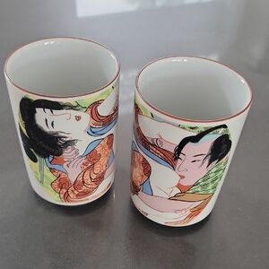 Japanese Art Ceramic Cups Set